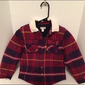 Youth Red Plaid flannel jacket